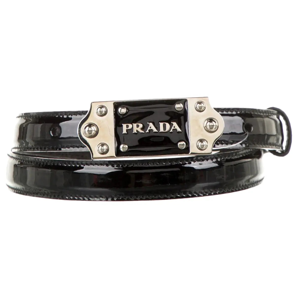 PRADA patent belt