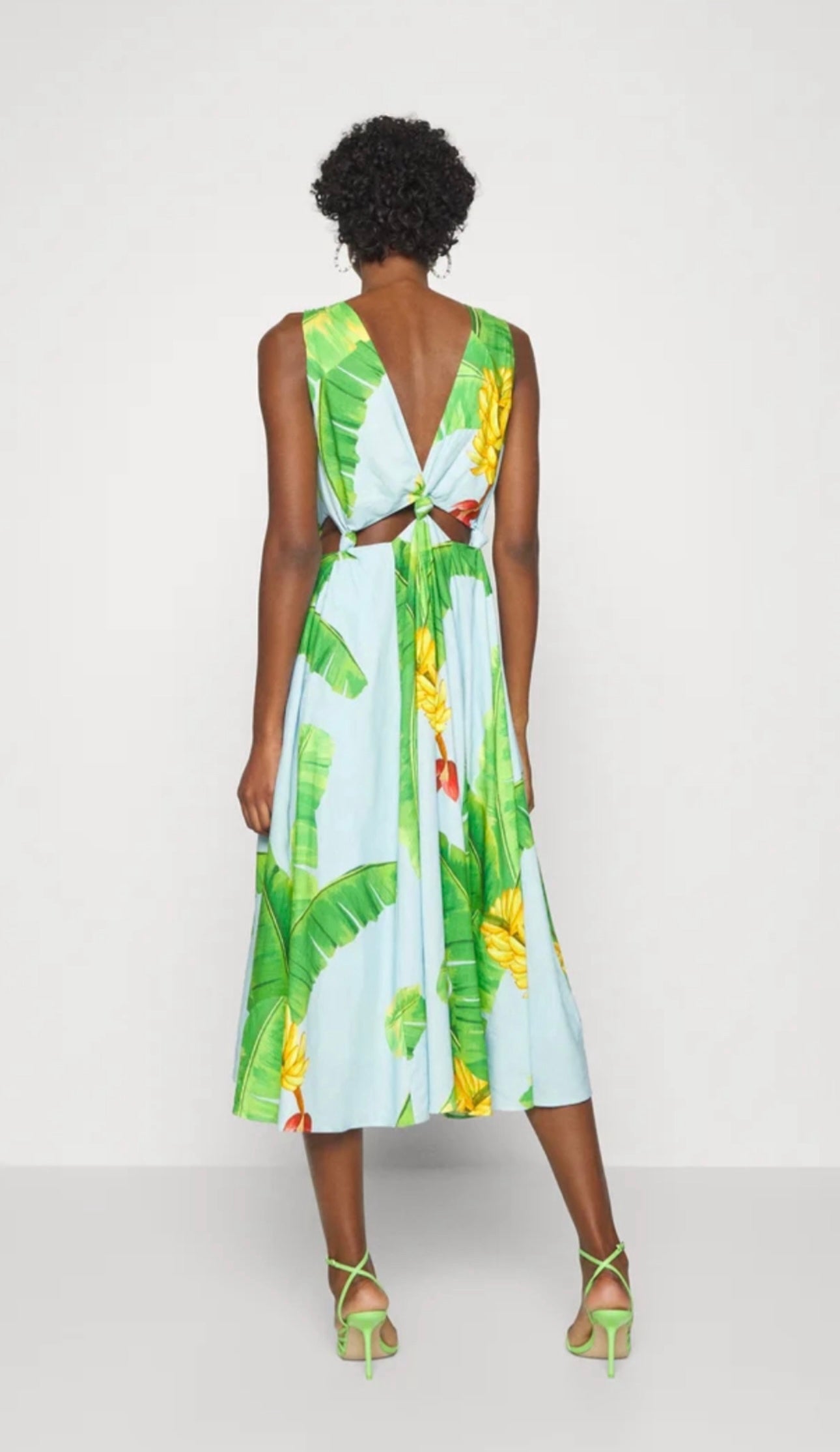 Farm Rio - Banana Cut-Out Midi Dress