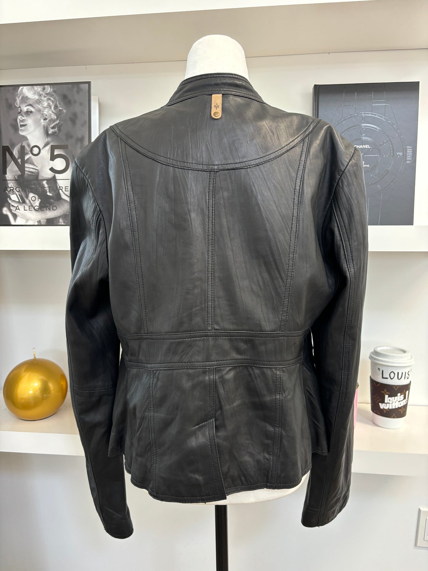 Mackage Leather Jacket with Tie