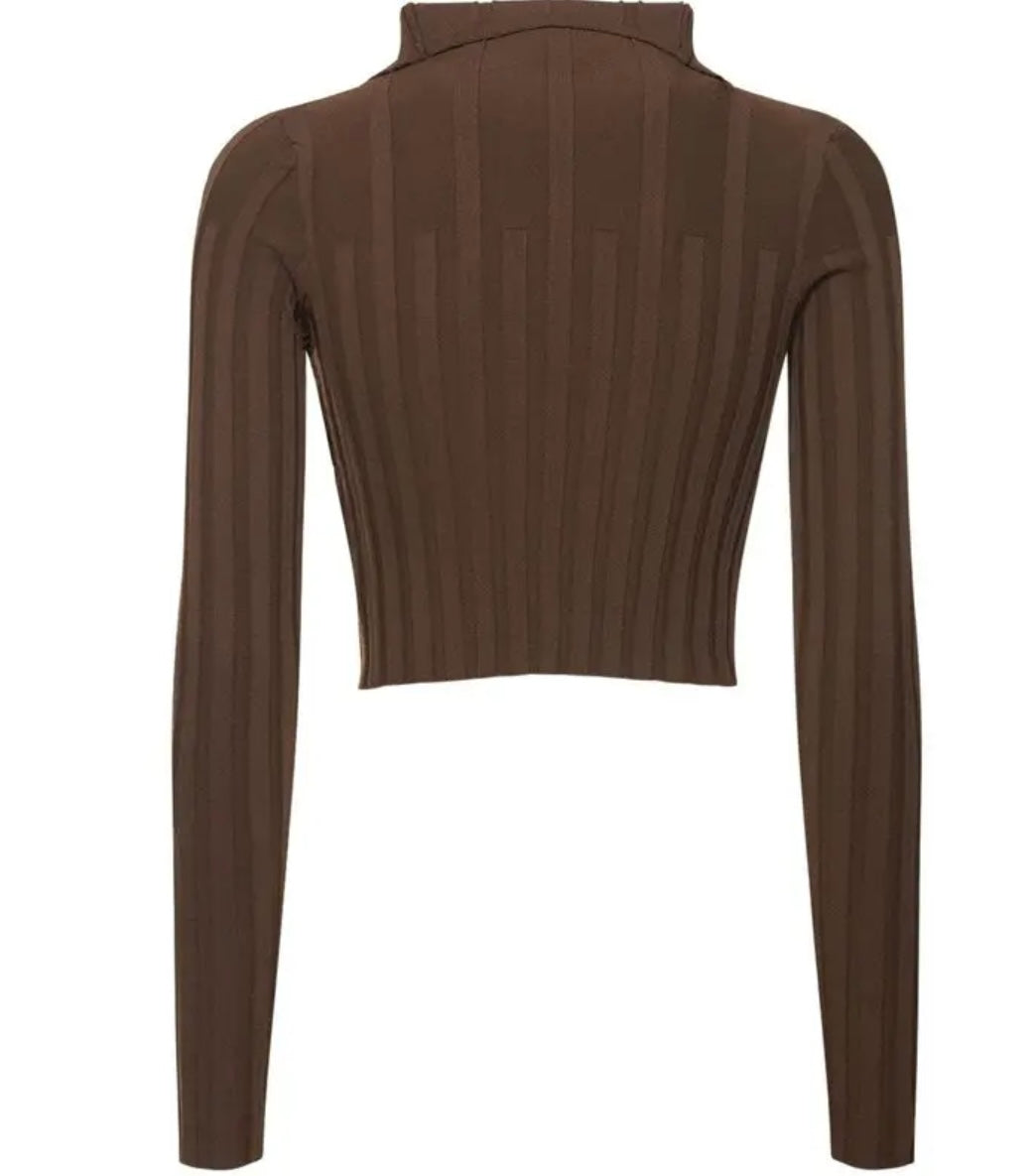 JACQUEMUS 
Le Cardigan Bando Cardigan W/ Buttons - Brown