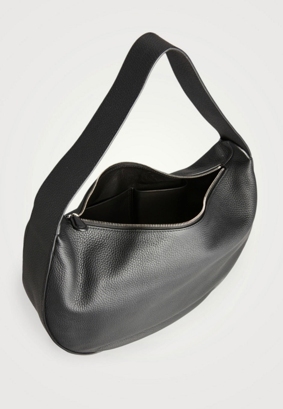 THE ROW black allie leather shoulder bag