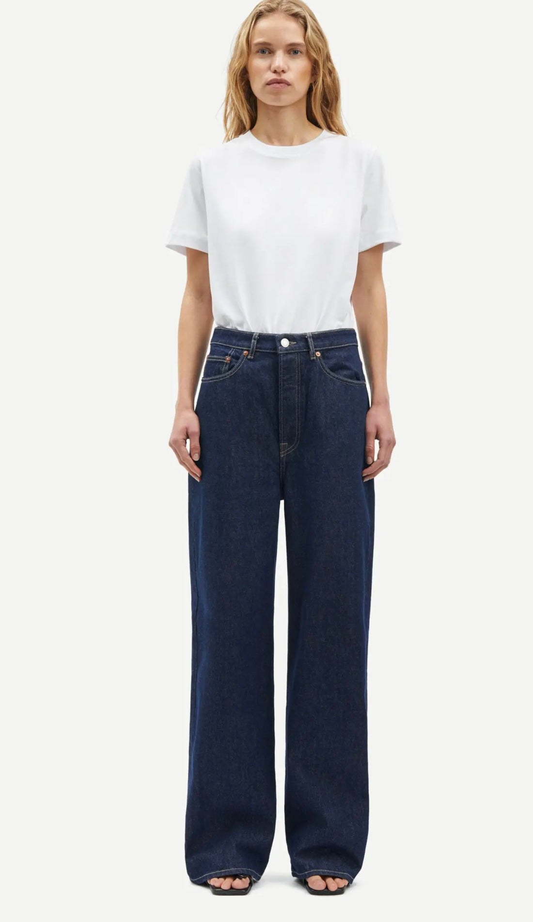 SAMSOE SAMSOE wide leg dark denim