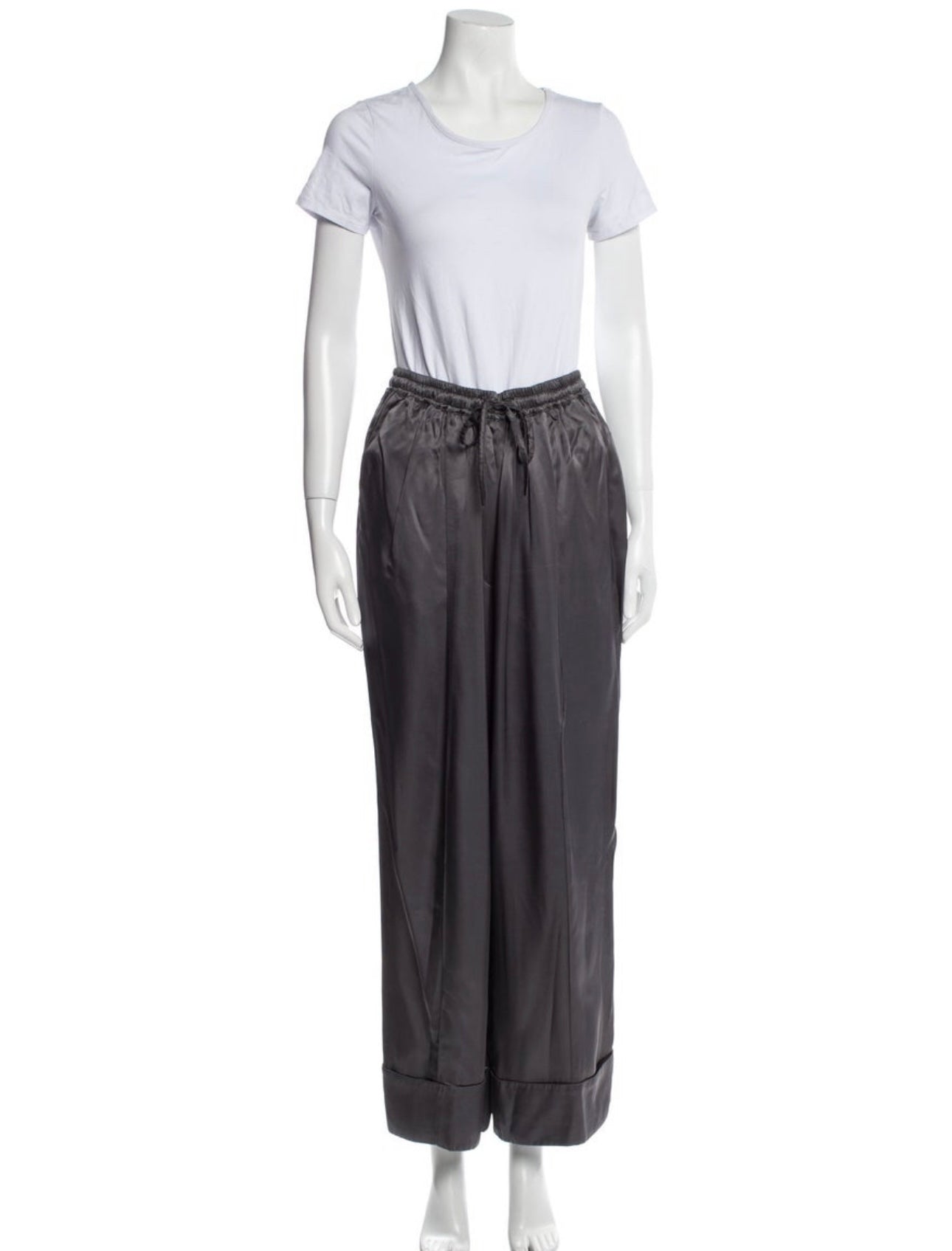 SLEEPER - “sizeless” Pajama Set With Pants In Concrete