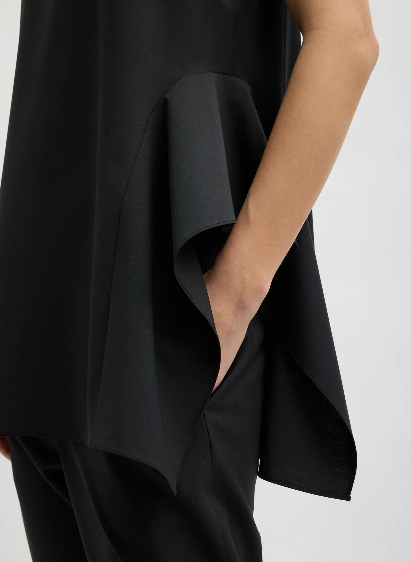 TIBI NWT black high neck flowy top