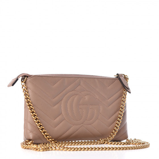 GUCCI dusty rose crossbody bag with GHW dustbag and box