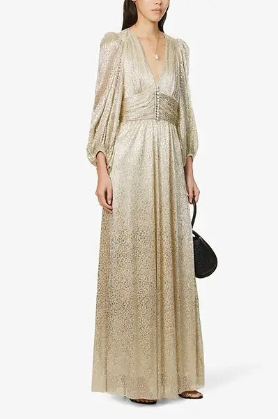 Ba&Sh Celie Metallic Dress