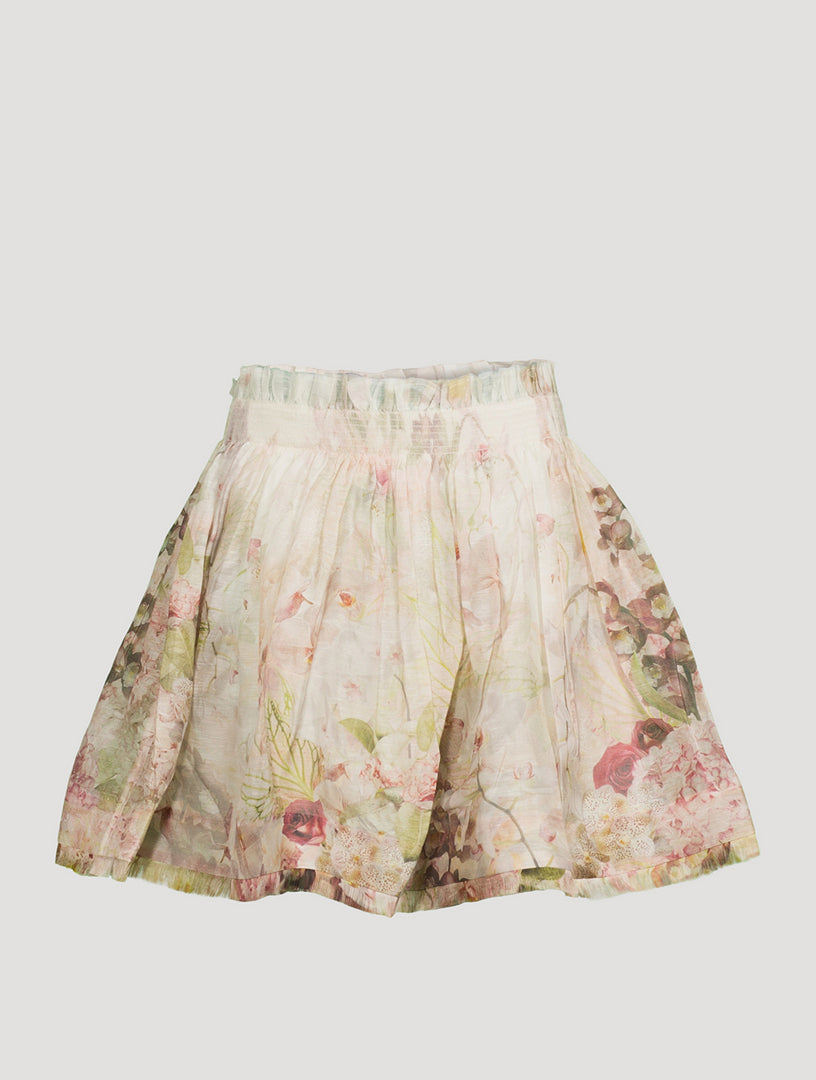 ZIMMERMANN Dancer Organza Mini Skirt In Floral Print