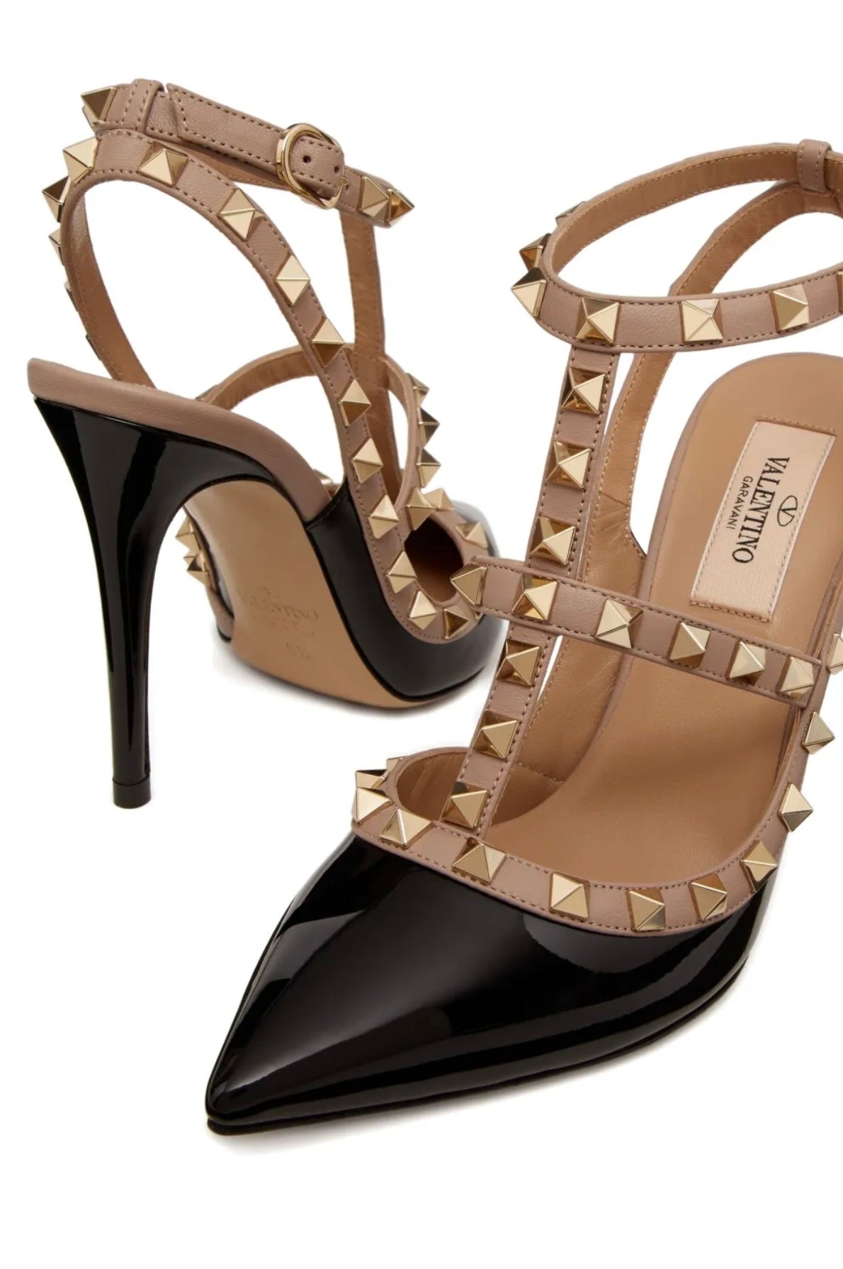 Valentino Garavani Rockstud Pointed Toe Caged Pumps