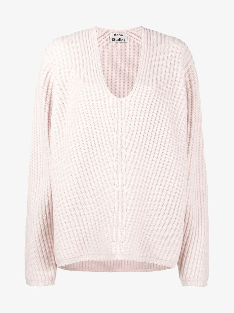 ACNE STUDIOS light pink v neck sweater