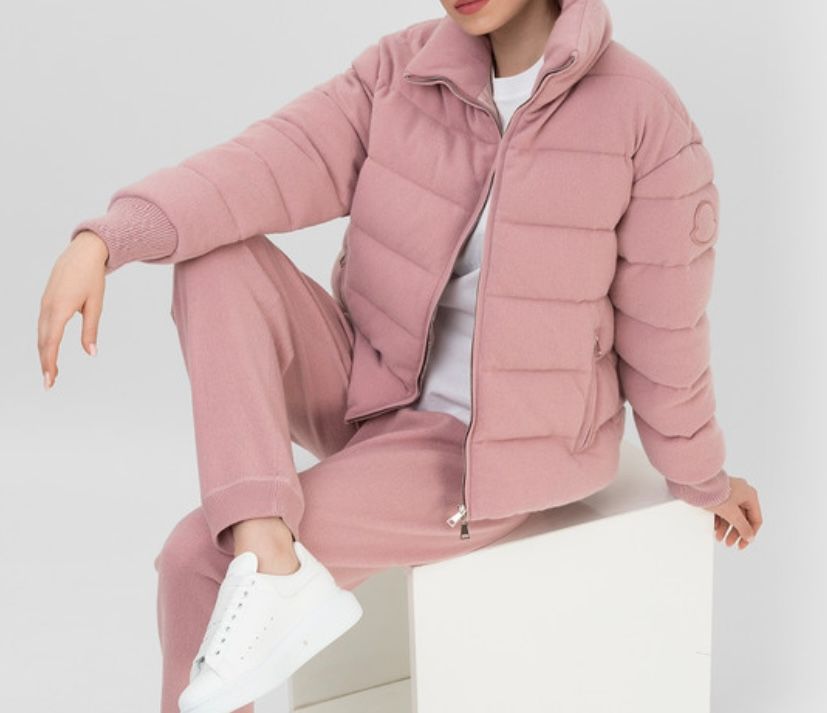 Moncler Cashmere Blend Puffer Coat