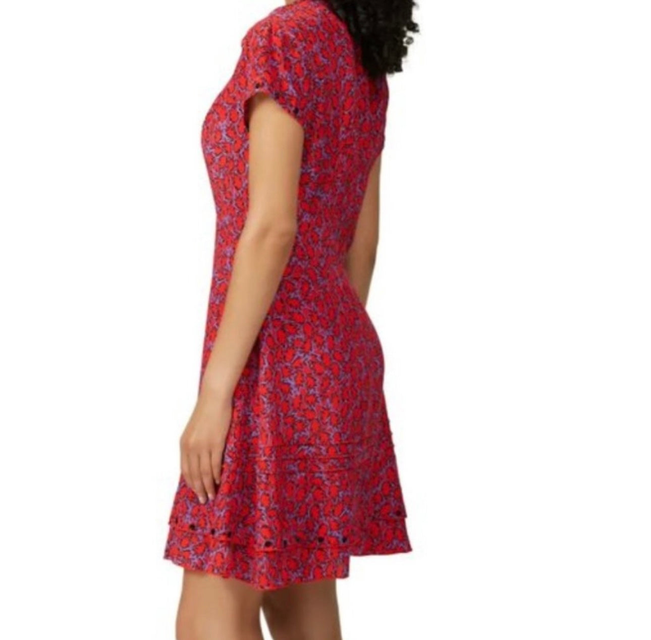 Derek Lam 10 Crosby - floral red v-neck dress