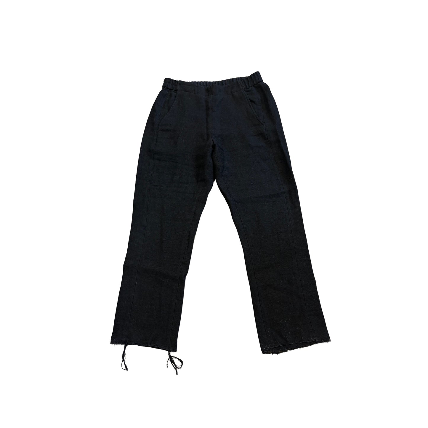 ANN DEMEULEMEESTER black distressed pants