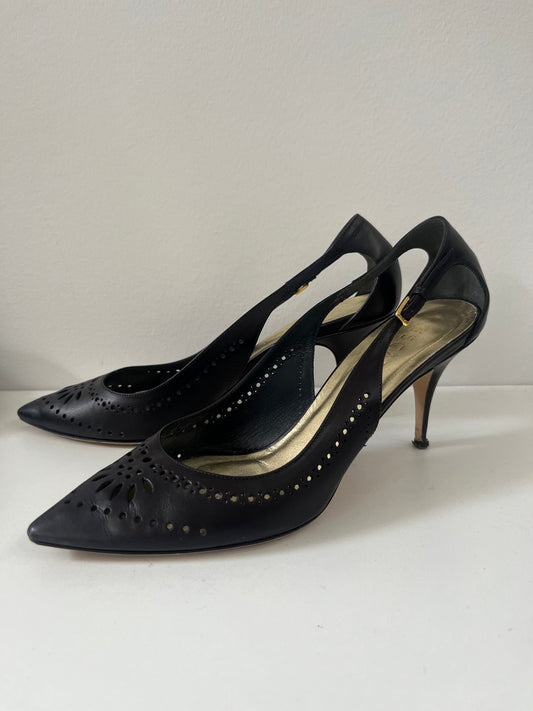 ESCADA leather slingback pumps