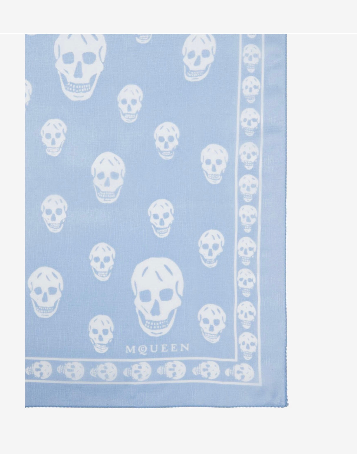 Alexander McQueen Women's Classic Skull Foulard in Blue