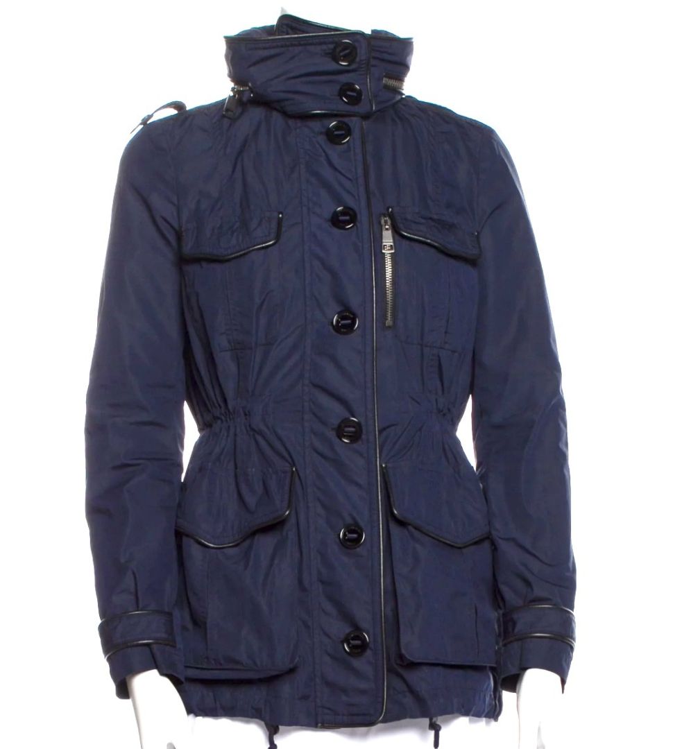 Burberry Brit Short Coat with Zip Up Hood