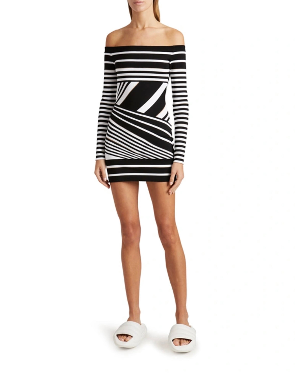 Balmain
jacquard-stripe minidress