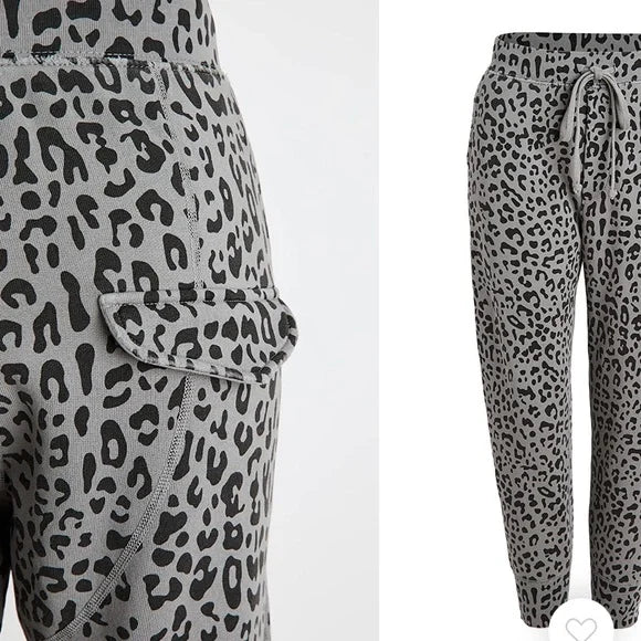 NILI LOTAN leopard print hoodie and drop pants