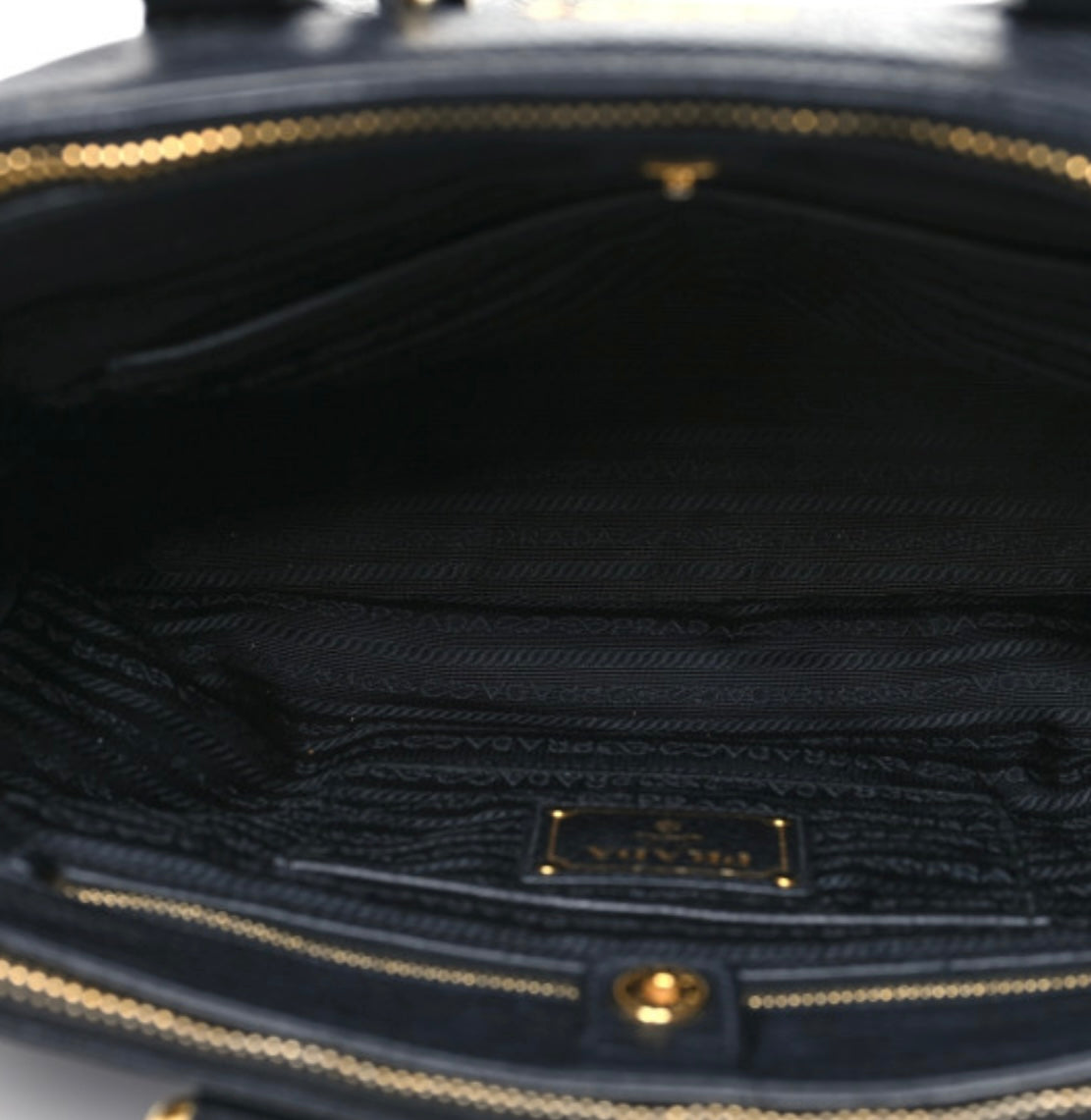 Prada Vitello Daino Double Zip Convertible Tote Satchel