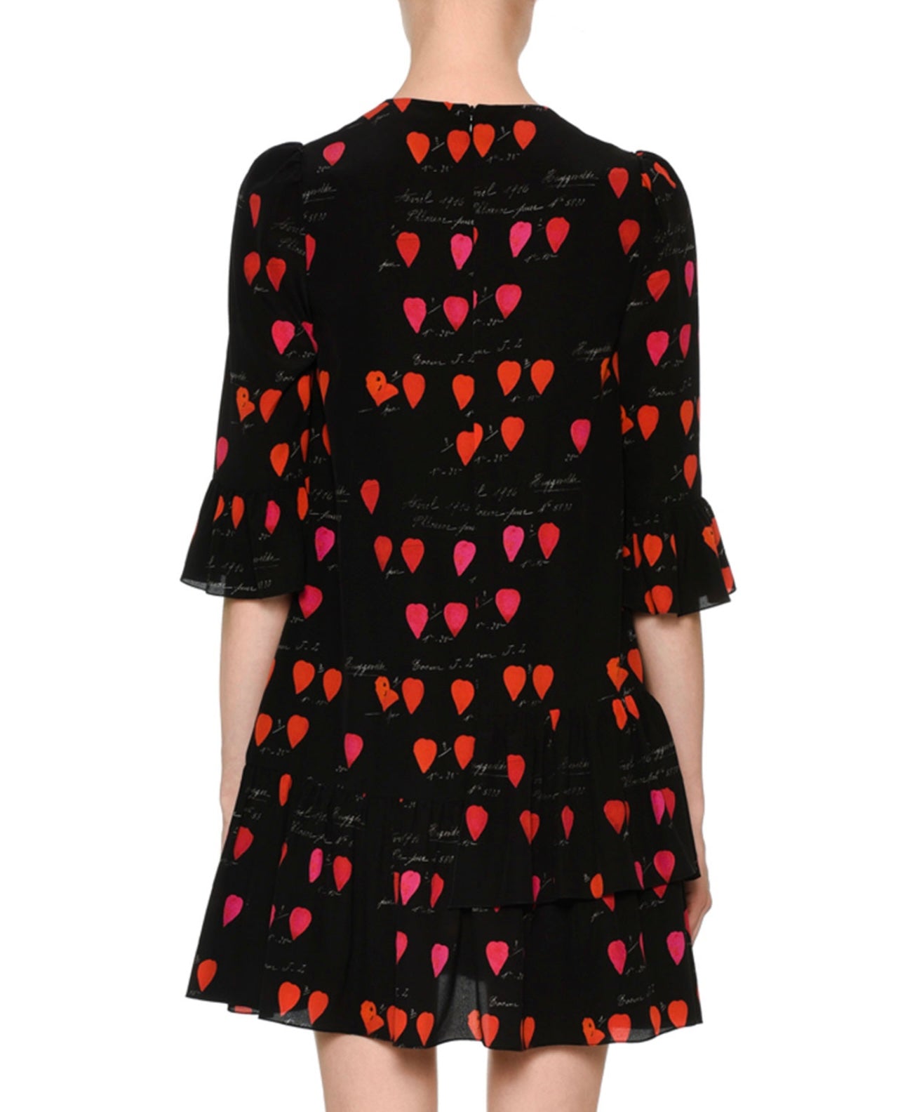 Alexander McQueen
Jewel-Neck Petal-Print 3/4-Sleeve A-Line Dress