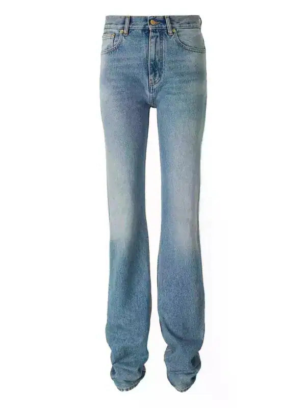DARKPARK faded blue jeans with adjustable synch ankles