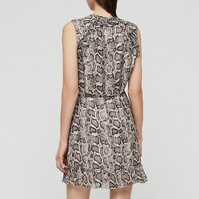 ALL SAINTS snake skin print wrap dress