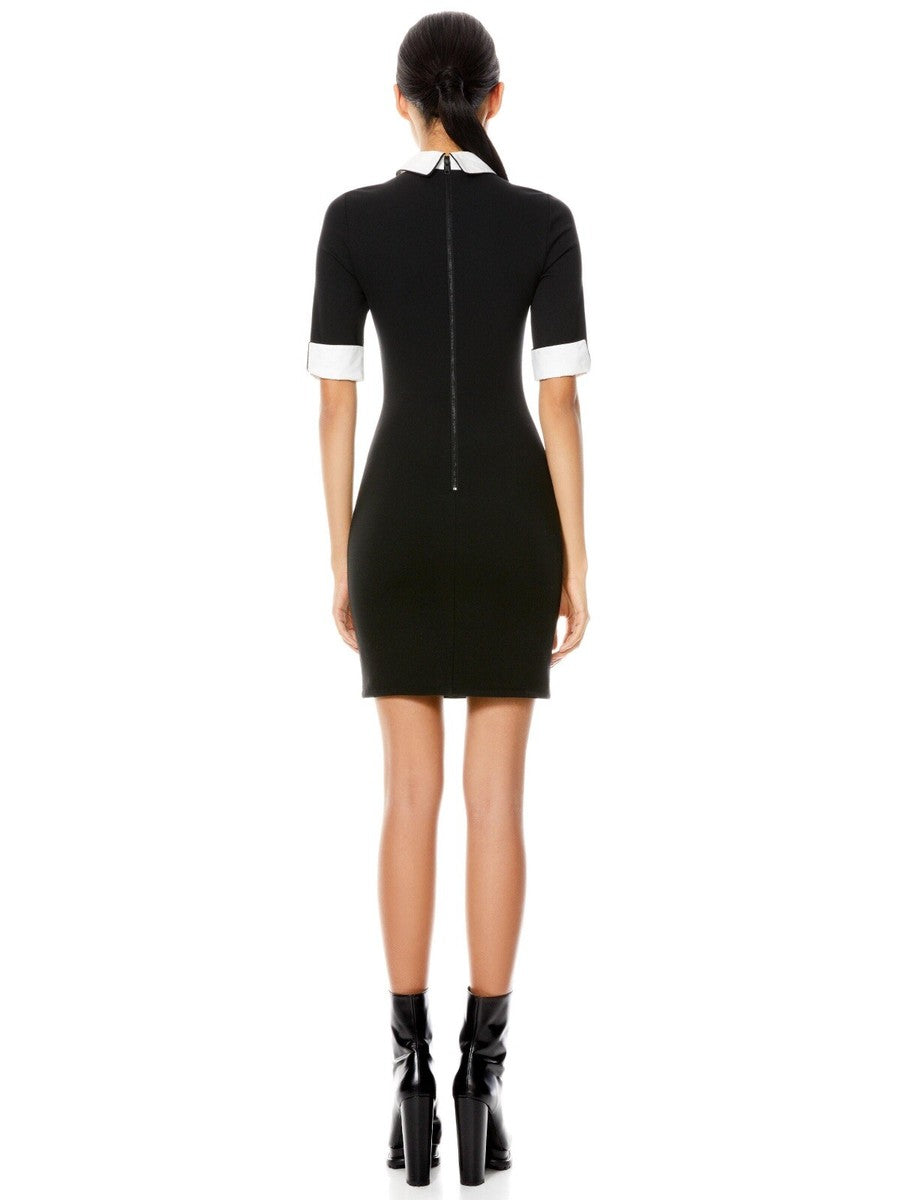 ALICE & OLIVIA NWT black dress with white collar