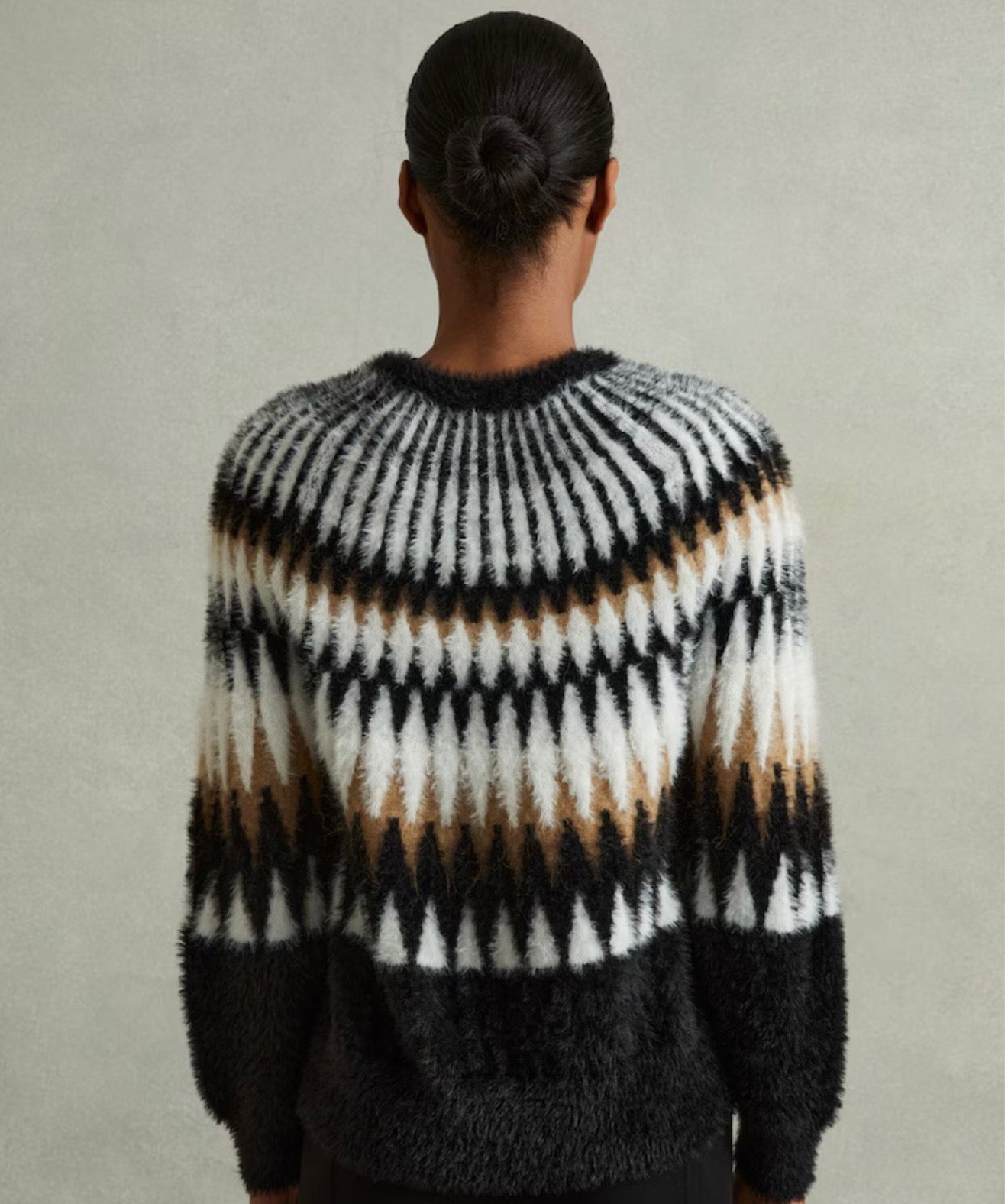 REISS bold fuzzy sweater