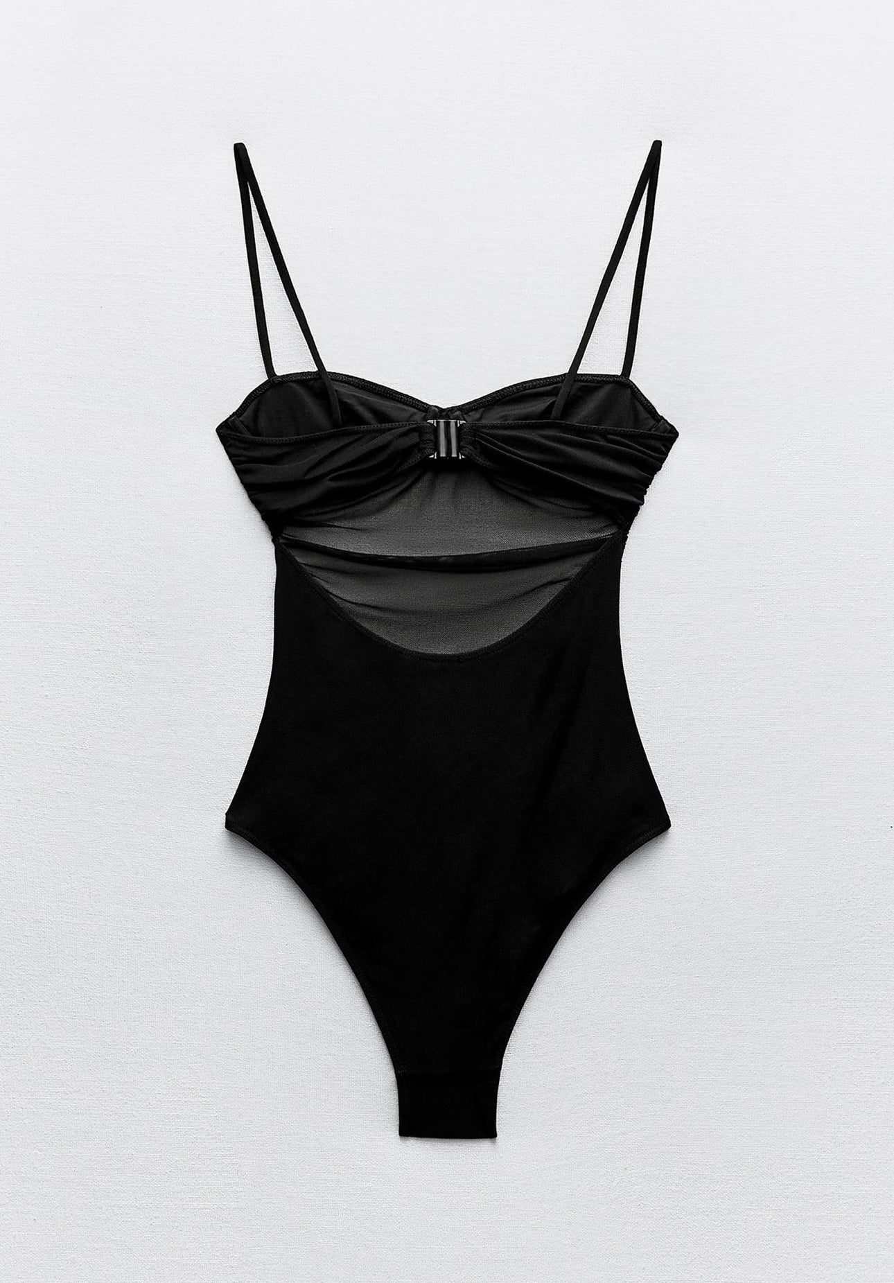 ZARA - DRAPED TULLE SWIMSUIT