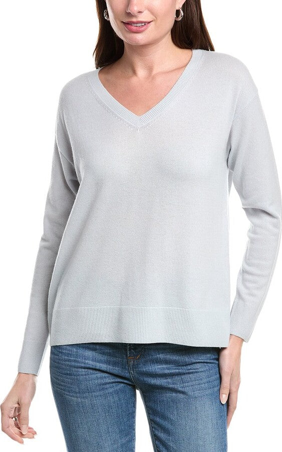 VINCE. powder blue vneck cashmere sweater