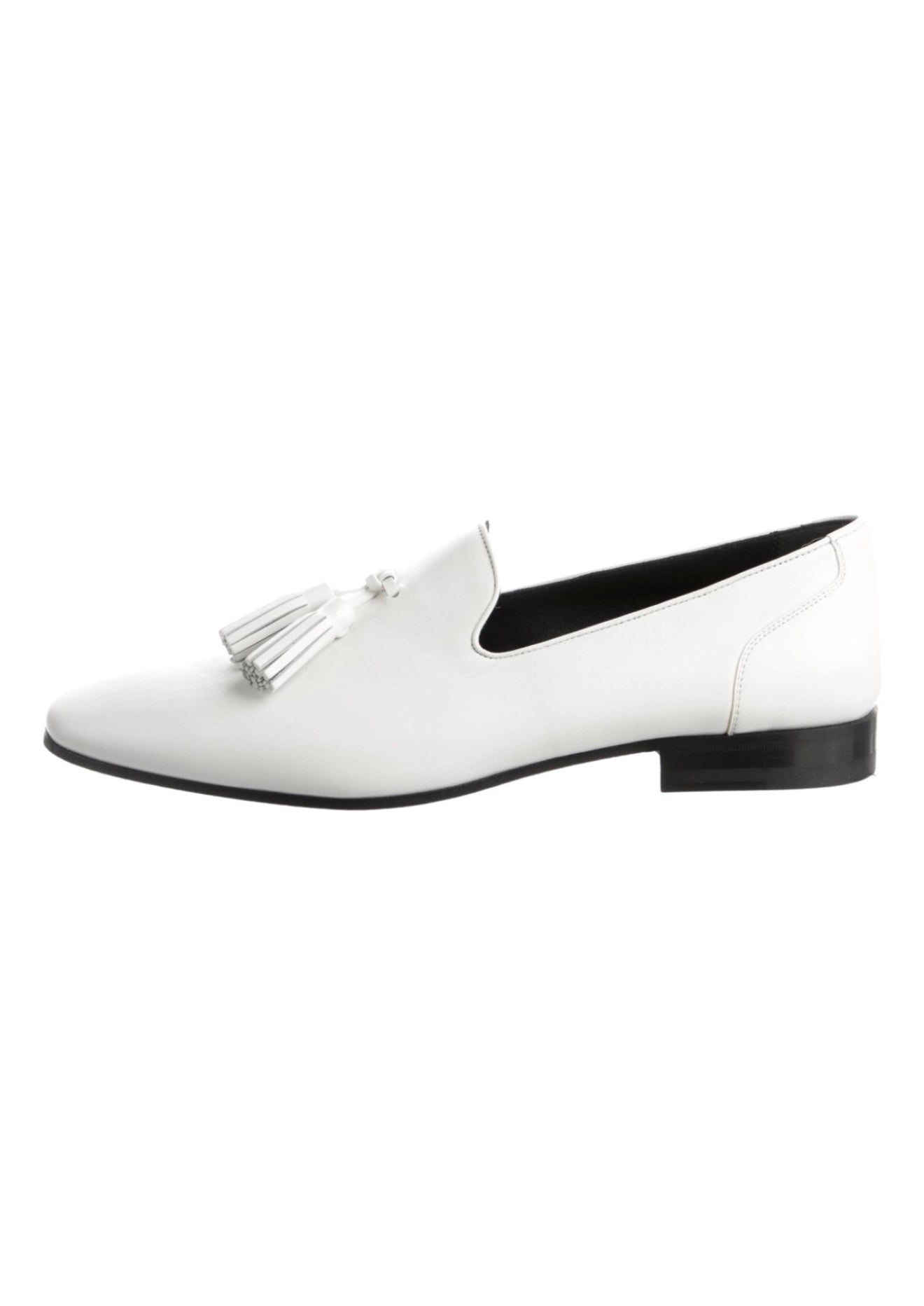 Celine - White Tassel Loafers