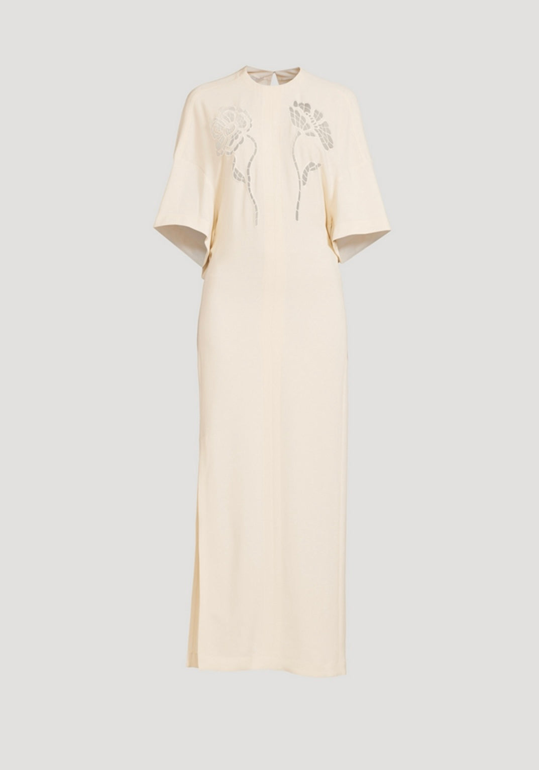 Stella McCartney Broderie Anglaise Cut-Out Maxi Dress in Cream