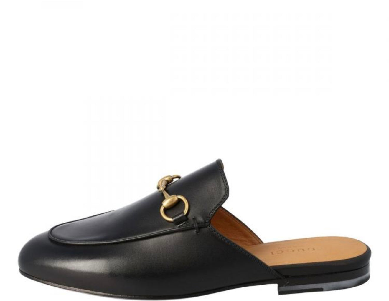 Gucci Black Leather Princetown Horsebit Mules
