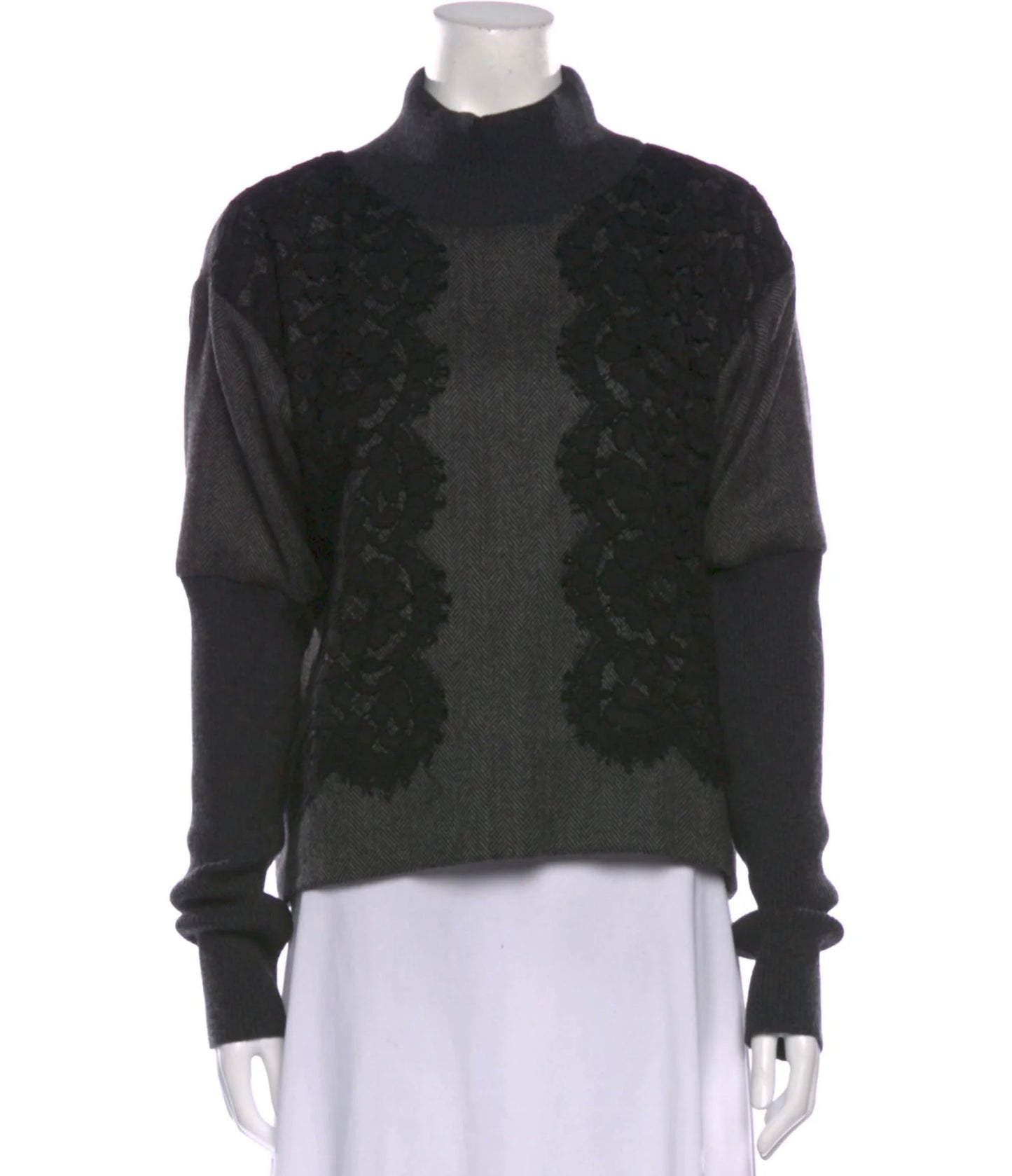 Dolce & Gabbana Lace Detail Turtleneck