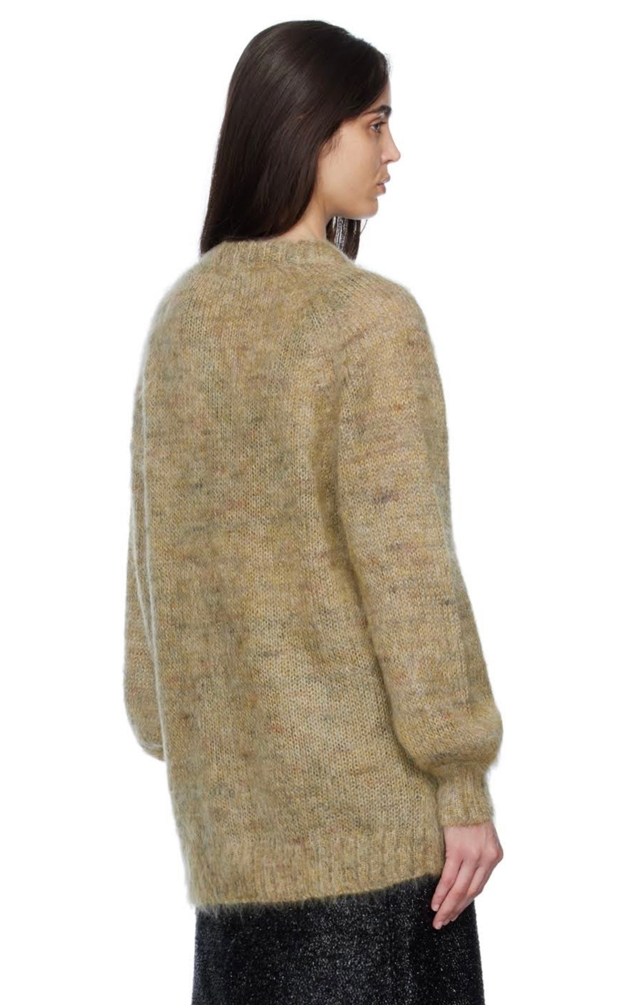 GANNI
brushed-effect crew-neck cardigan