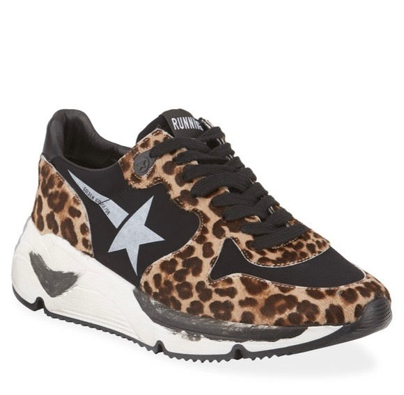 GOLDEN GOOSE leopard print sneakers