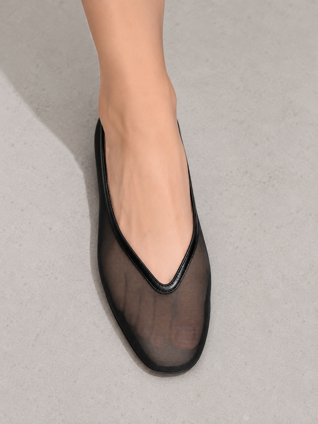 LE MONDE BERYL BLACK MESH FLATS