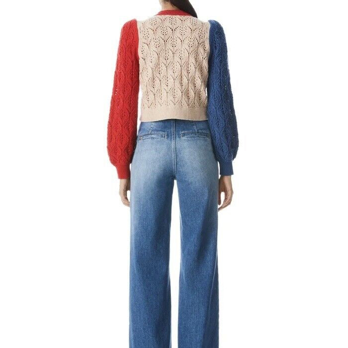 ALICE & OLIVIA multicolour cardigan with bow