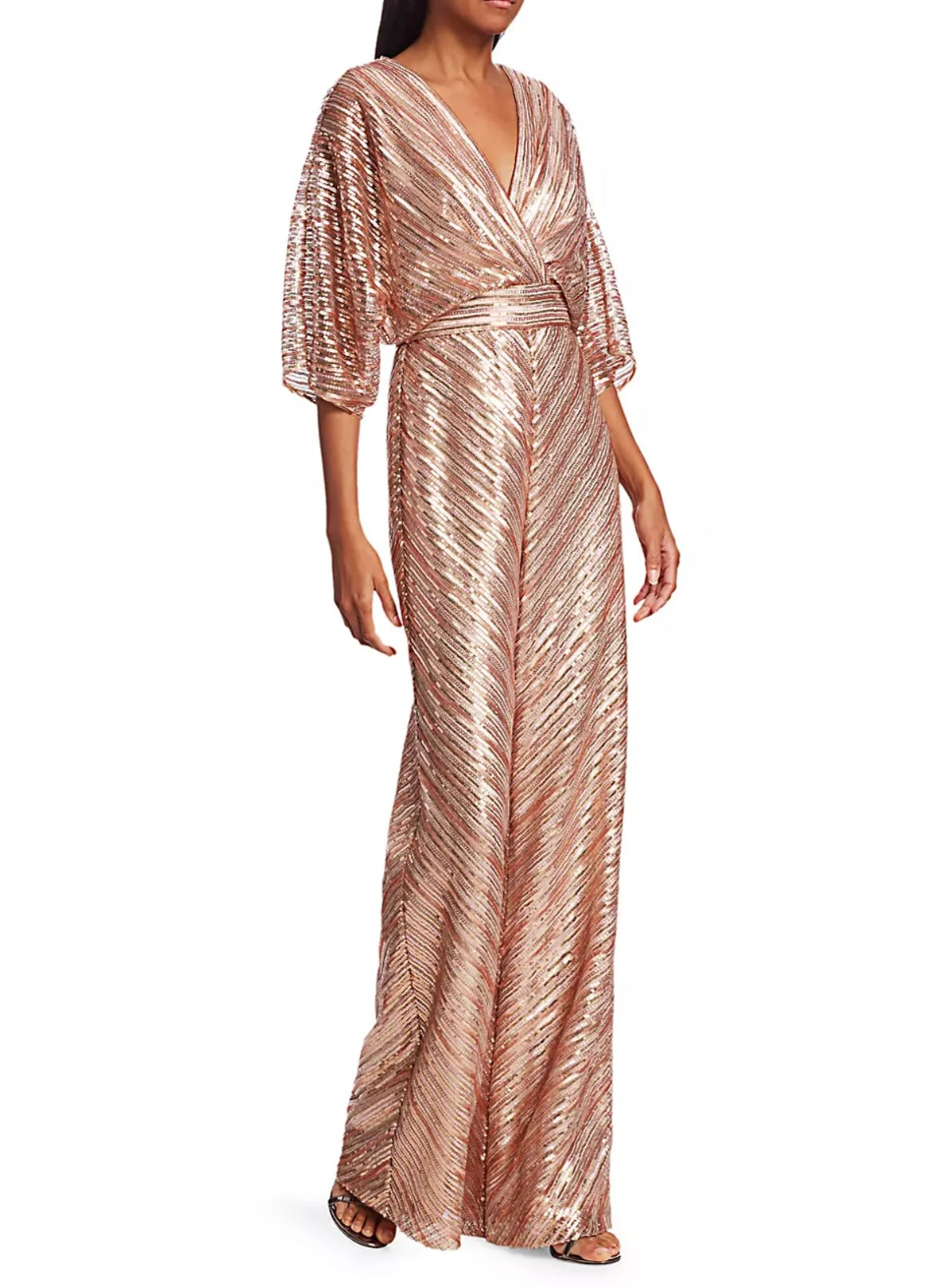 Theia - 
Sequin Embroidered Jumpsuit