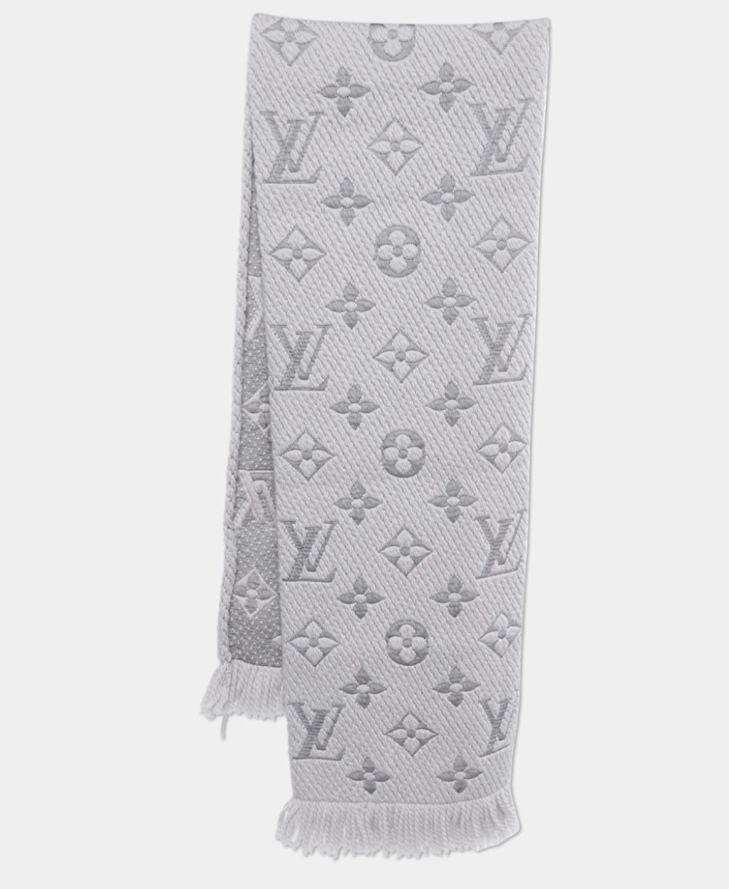 Louis Vuitton -
Louis Vuitton Pearl Grey Wool Silk Logomania