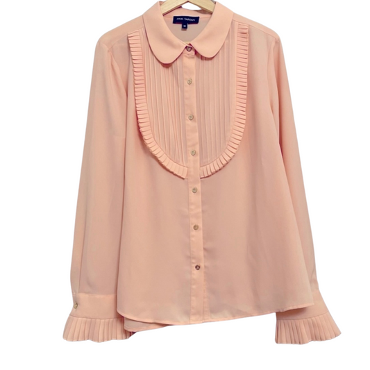 PINK TARTAN coral blouse