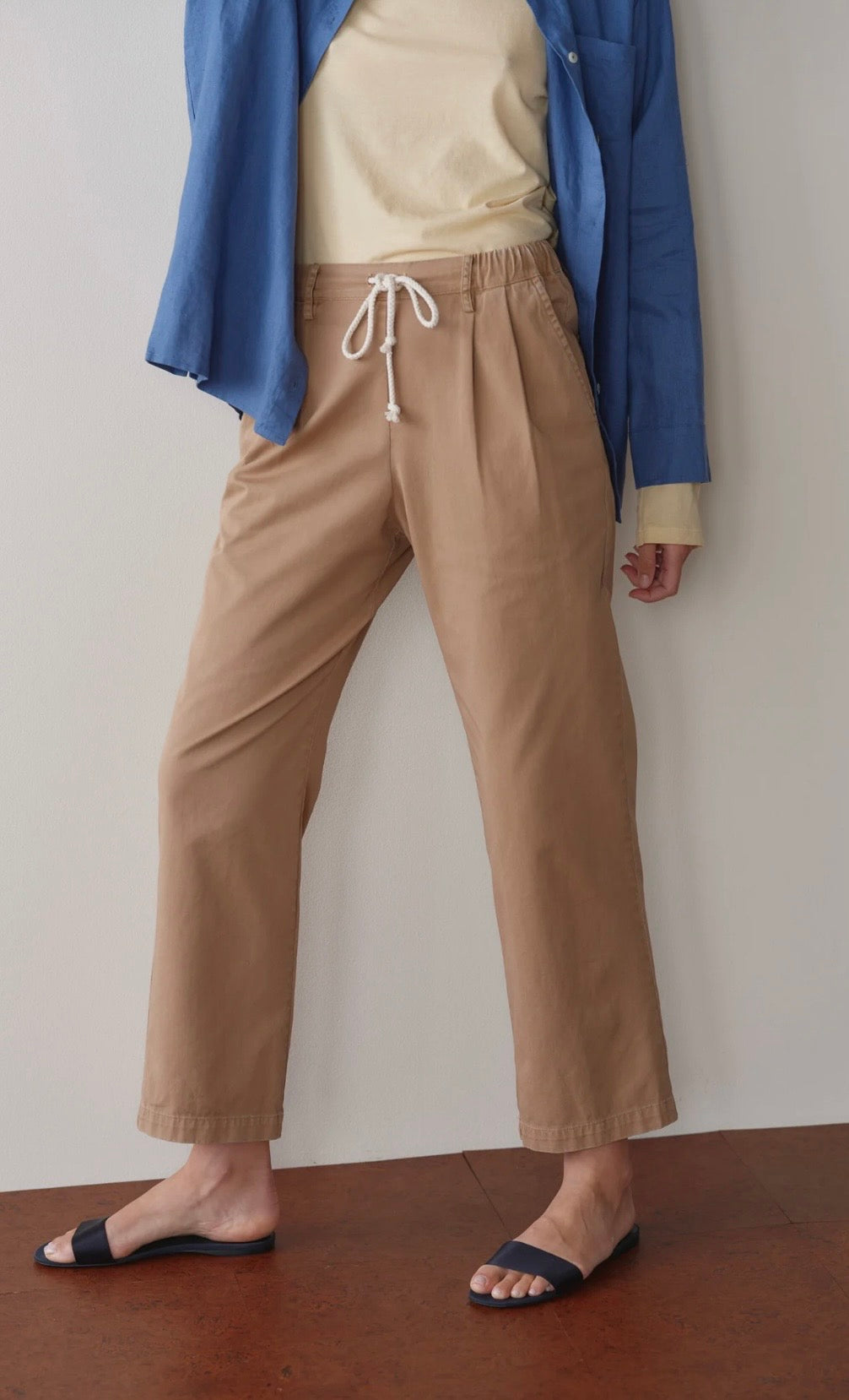 DONNI The Chino Drawstring Crop Pant