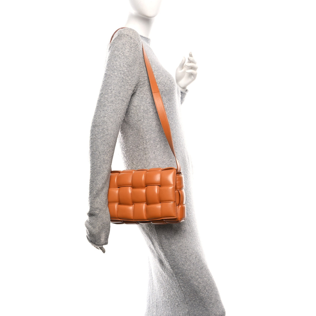 BOTTEGA VENETA padded orange cassette crossbody bag