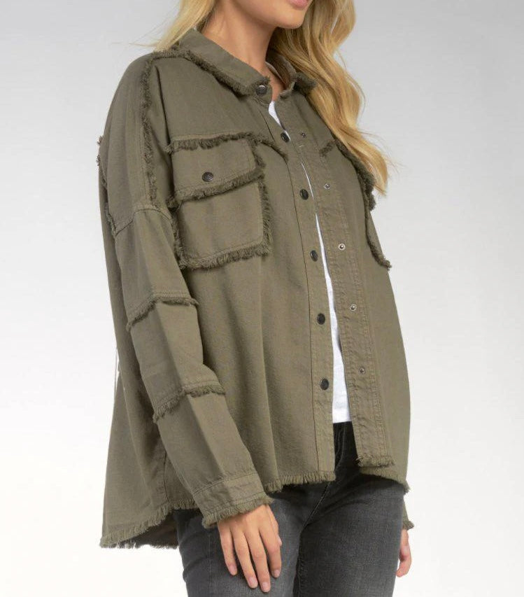 Elan Button Up Jacket “All You Need is Love”