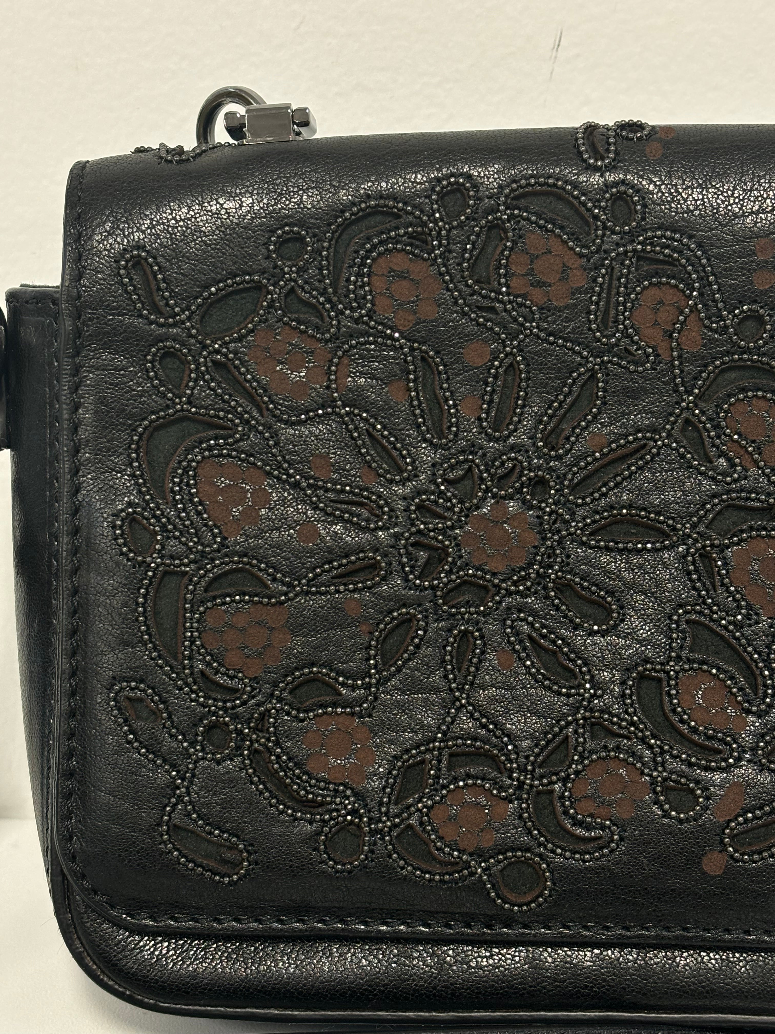 BRUNELLO CUCINELLI brown leather beaded bag