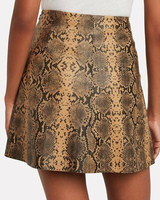 VEDA snake print mini leather skirt