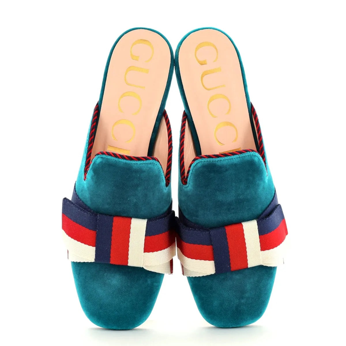 GUCCI sylvie bow velvet mules