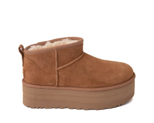 Womens UGG Classic Ultra Mini Platform Boot - Chestnut