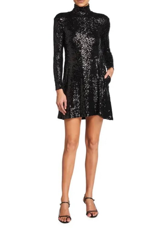 Norma Kamali
Overlapping Sequin Turtleneck Swing Dress