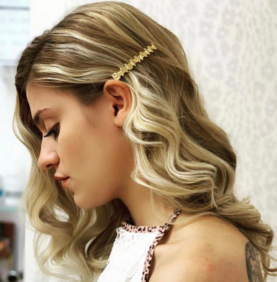 BALMAIN - 
18K Gold-plated Logo Hair Slide