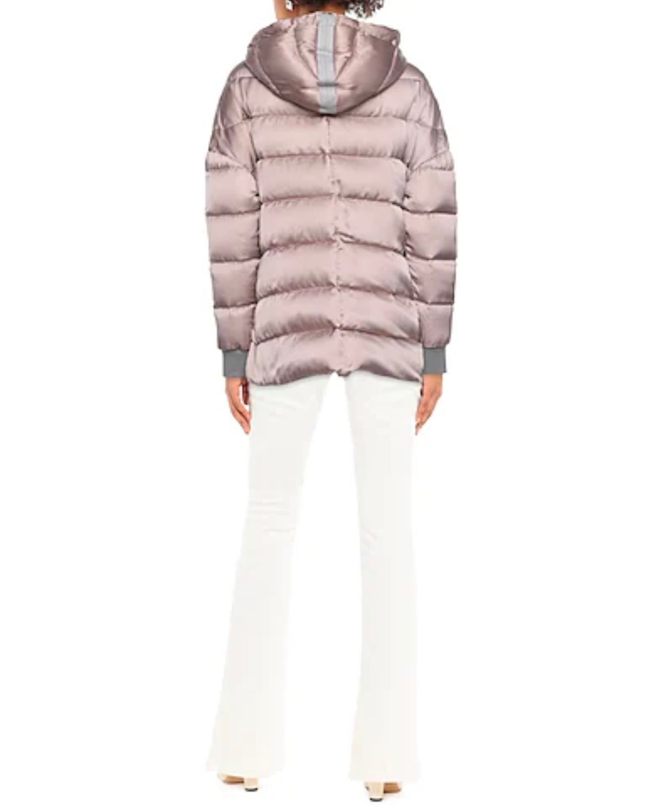 HERNO - LIGHT PURPLE WOMEN'S SHELL PUFFFER JACKET W/ HOOD